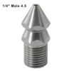 1/4"M BSP Pressure Washer Drain Sewer Cleaning Pipe Jetter Spray Nozzle 4 Jet Suitable For Pipe Cleaning Machine 1
