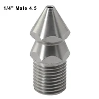 1/4"M BSP Pressure Washer Drain Sewer Cleaning Pipe Jetter Spray Nozzle 4 Jet Suitable For Pipe Cleaning Machine 1