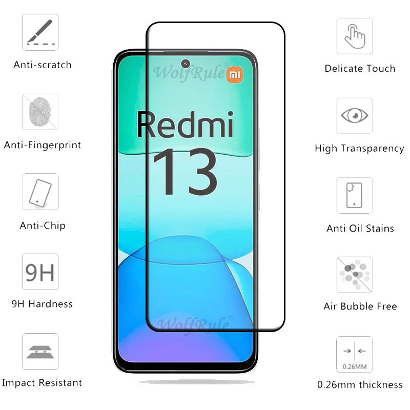 Enhanced Tempered Glass Screen Protector with Full Coverage and 9H Hardness