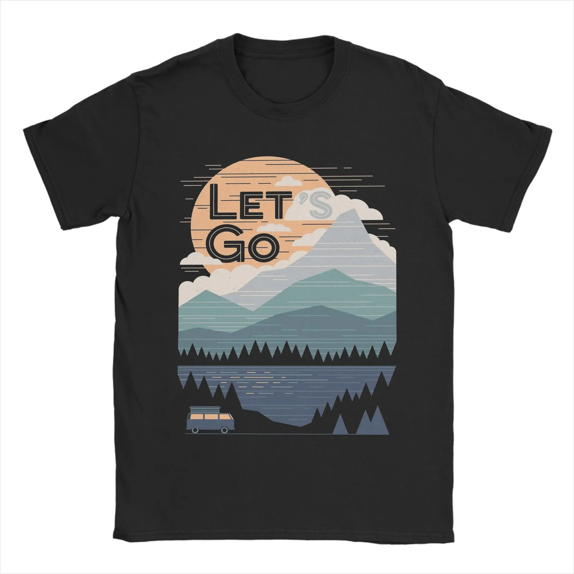 thumbnail image 1 of Camiseta gráfica Let's Go Camping para senderismo, viaje, montañas, para campistas, regalo para amantes del campamento, camisetas, 1 of 4