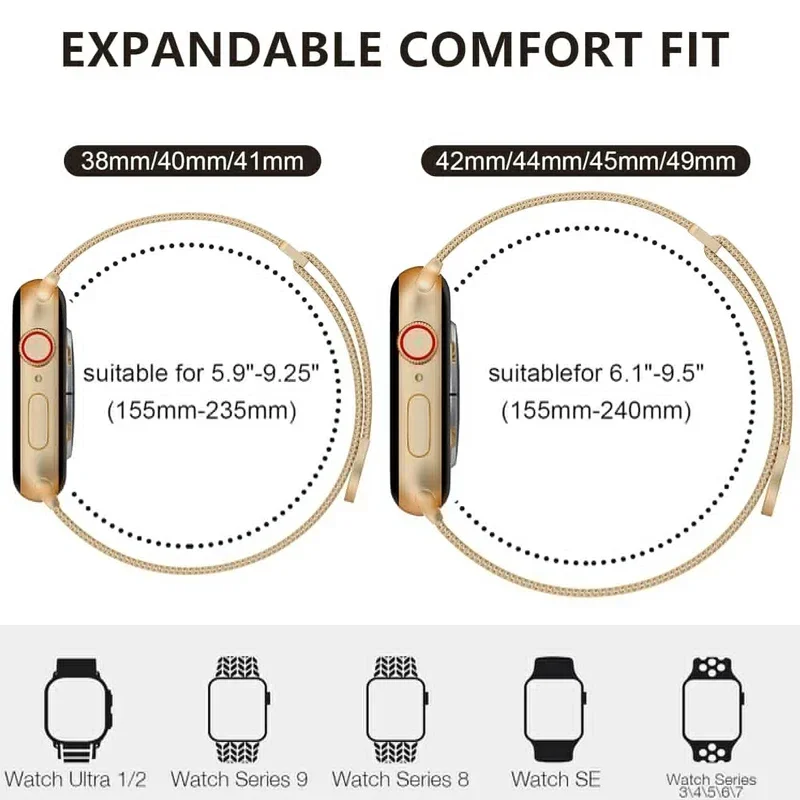Stainless Steel strap for Apple Watch band 40mm 41mm 42 44mm 45mm 49mm Milanese bracelet for iWatch Series 9 8 7 6 5 SE Ultra 2