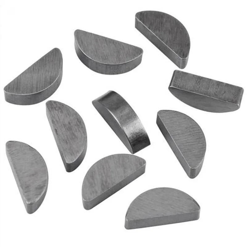 80PCS 탄소강 키 구색 세트 미터법 하프 문 샤프트 드라이브 패스너 기계 산업 우드 러프 키 하프 문 세트