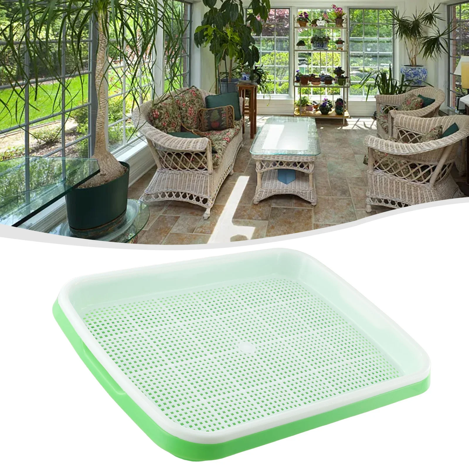 1Set Hydroponics Sprouter Sprouting Tray Double Layer Horticultural Plate Nursery Garden Plants Germination Pots