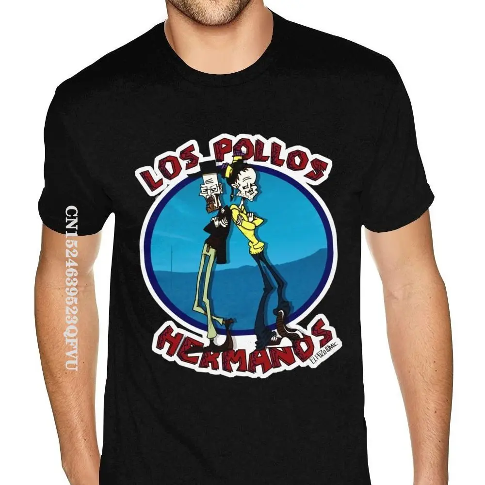 

Футболки на заказ с надписью «во все тяжкие», «Los Pollos Hermanos», мужские недорогие футболки в английском стиле, мужские хлопковые футболки с круг...