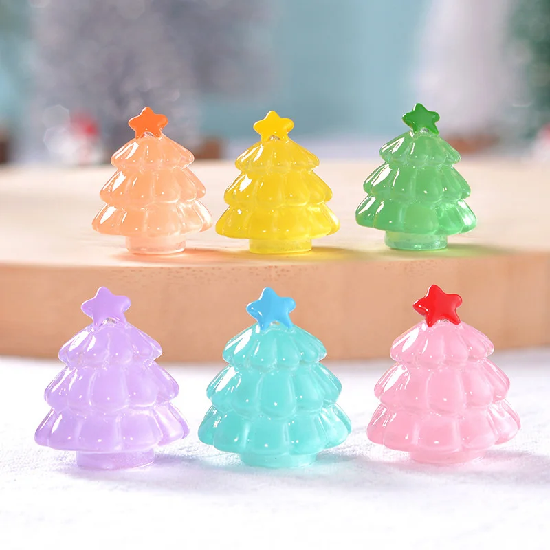 

1Pc Luminous Christmas Tree Ornament Plants Micro Landscape Glowing Miniature Statue Potted DIY Mini Garden Accessories
