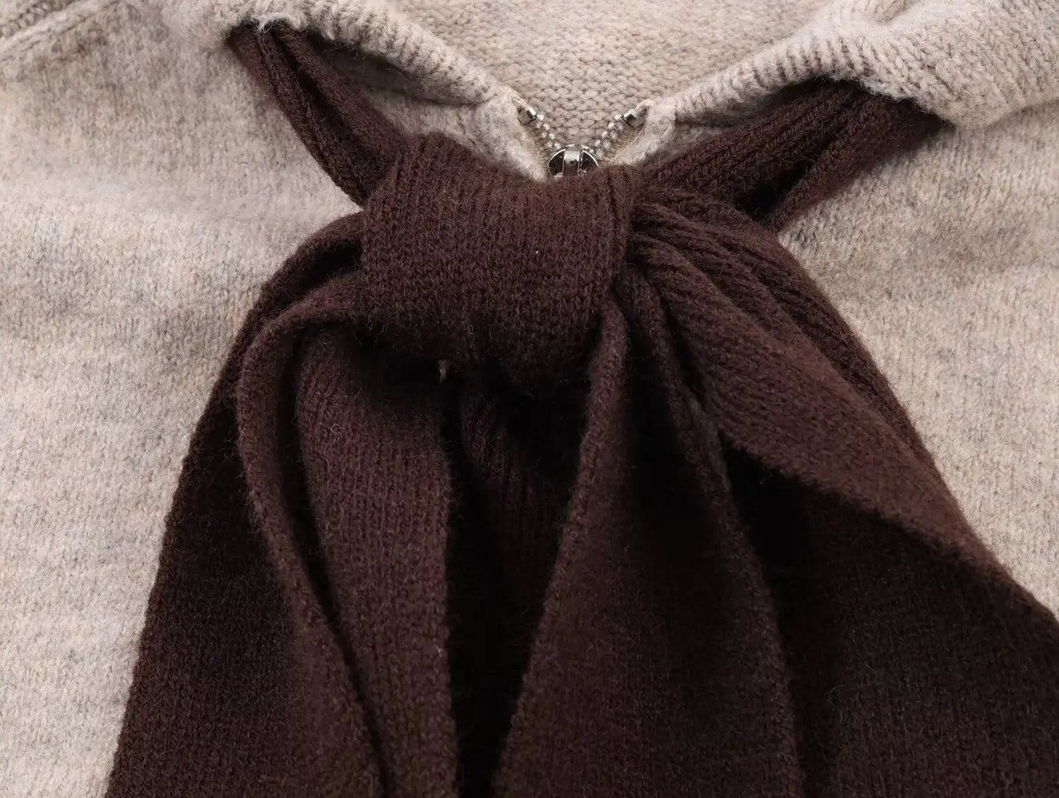 KONDALA Süße Schleife Strickjacke Damen Reißverschluss Kapuzenjacke Trendiger Sportmantel 2026 Frühlingsmode Urlaub Dame Pullover Jacke – Detail 11