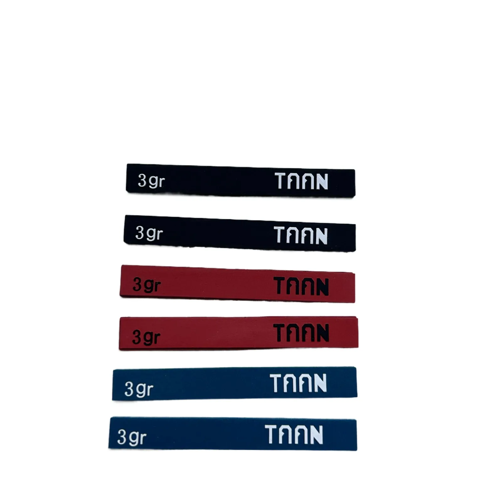 TAAN-Silicone Weight Tape for Tennis Racket, Adhesive Weight Strip, Balance Bar, 2G, 6Pcs