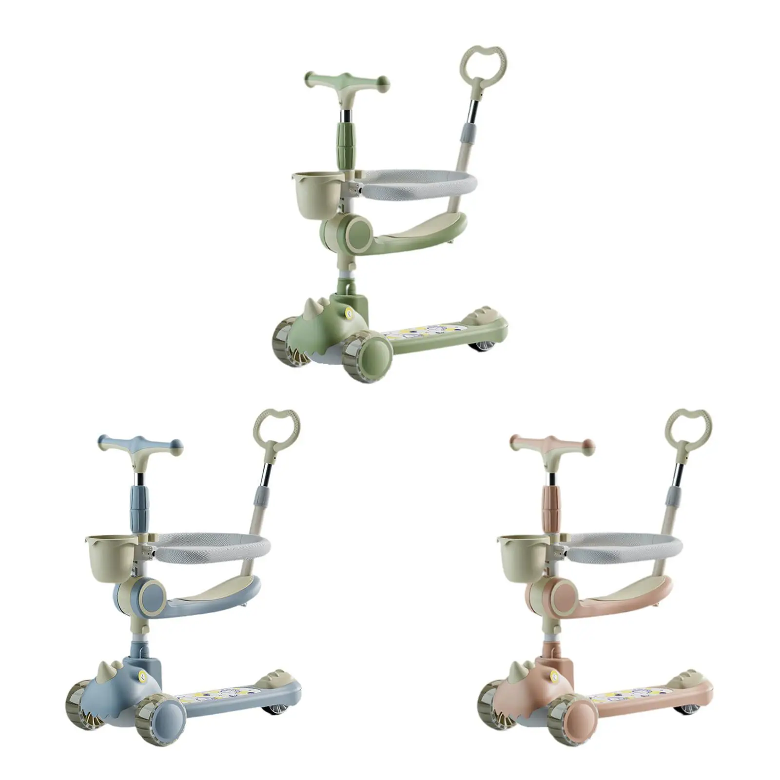 Foldable Kick Scooter Strong Load Capacity Toy Mini Scooter LED Wheel Lights