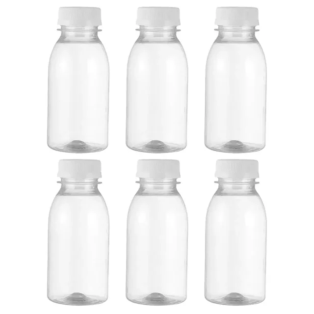 6pcs Milk Bottles Small Juice Leakproof Milk Portable Beverage Water Sealing Juice Ginger shot