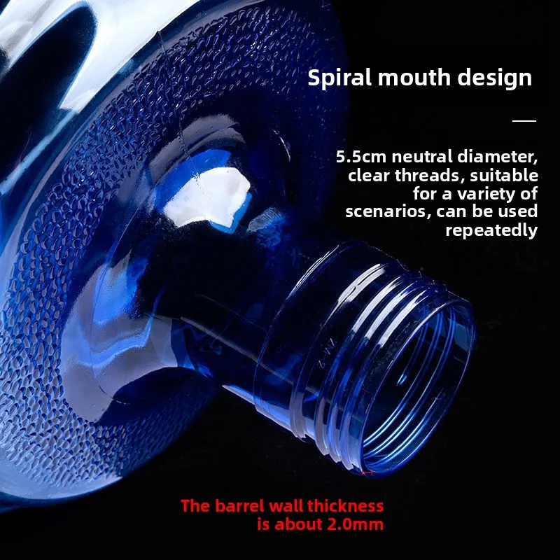 10L Thick PET Food Grade Transparent Home Use Water Dispenser Bucket Convenient Handheld Blue Gallon Water Bottle with Screw Lid