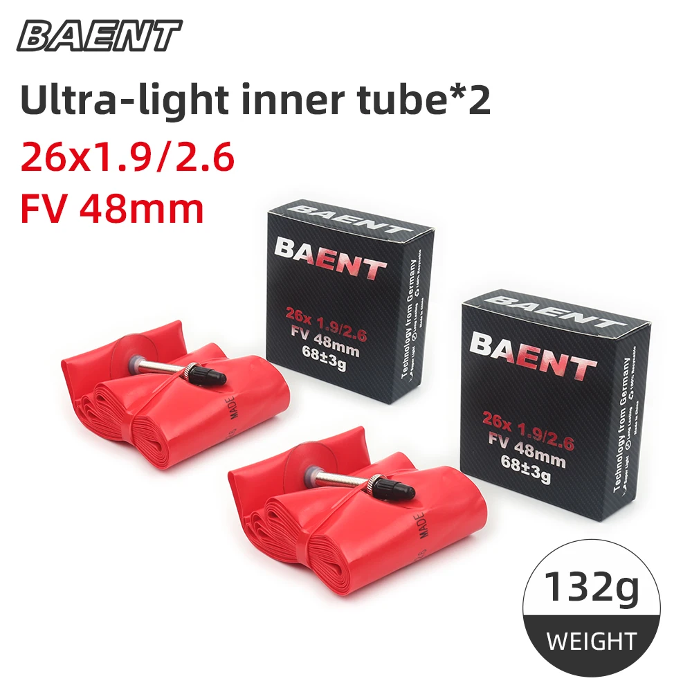 Chambre Tpu à Air Chambre U00e0 Air Ultra Lu00e9gu00e8re En TPU Pour VTT 27,5/29 X 1,9-2,5,26 X 1,9 X 2,5 Pour Freins Sur Jante Et Freins U00e0 Disque (26 X 1,9-2,5 Chambre A Air 26x2.00