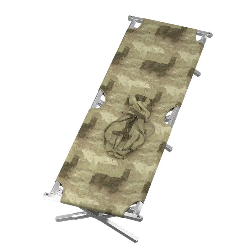 thumbnail image 1 of AKmax Camas plegables de aluminio para exteriores para adultos, camas individuales personalizables para acampar, cama plegable portátil doble para exteriores, 1 of 3