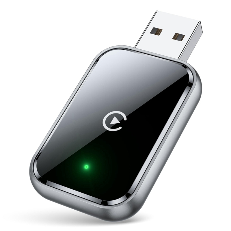 Wireless Carplay Adapter For Iphone, Convert Wired To Wireless, Mini Size, USB & USB-C, No Delay