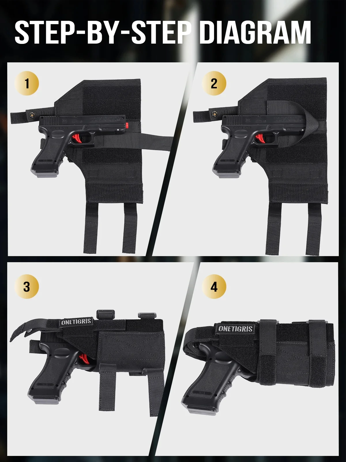 ONETIGRIS 戦術銃ホルスター Molle モジュラーベルトピストル