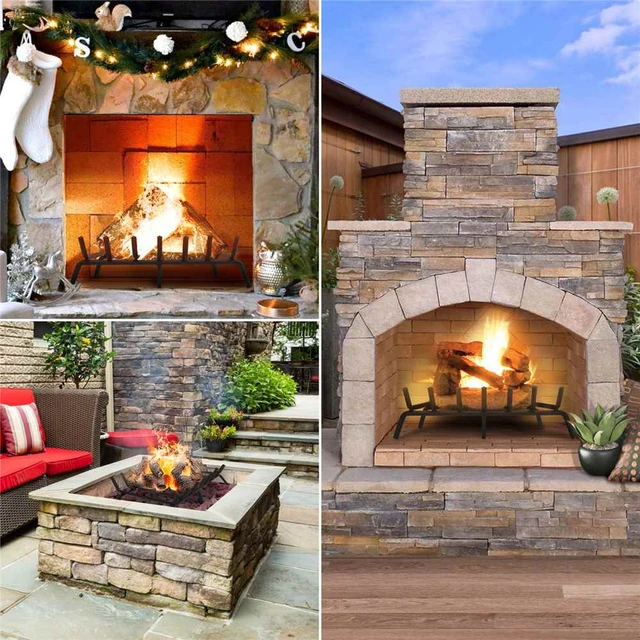 24 Iron Fireplace Log Grate 1/2 Heavy Duty Steel Firewood Burning Fireplace  Bar Fire Grate Wood Stove Holder Firewood Rack - AliExpress
