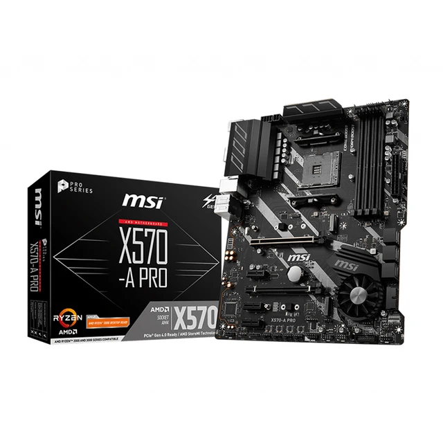 MSI carte mère 128GB AMD X570-A PRO DDR4 bricolage ordinateur de jeu carte mère X570 carte mère AM4 PCI4.0 3