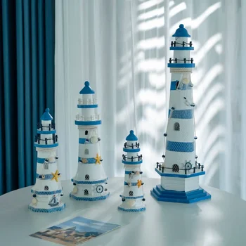 Wooden Lighthouse Tabletop Decor 1