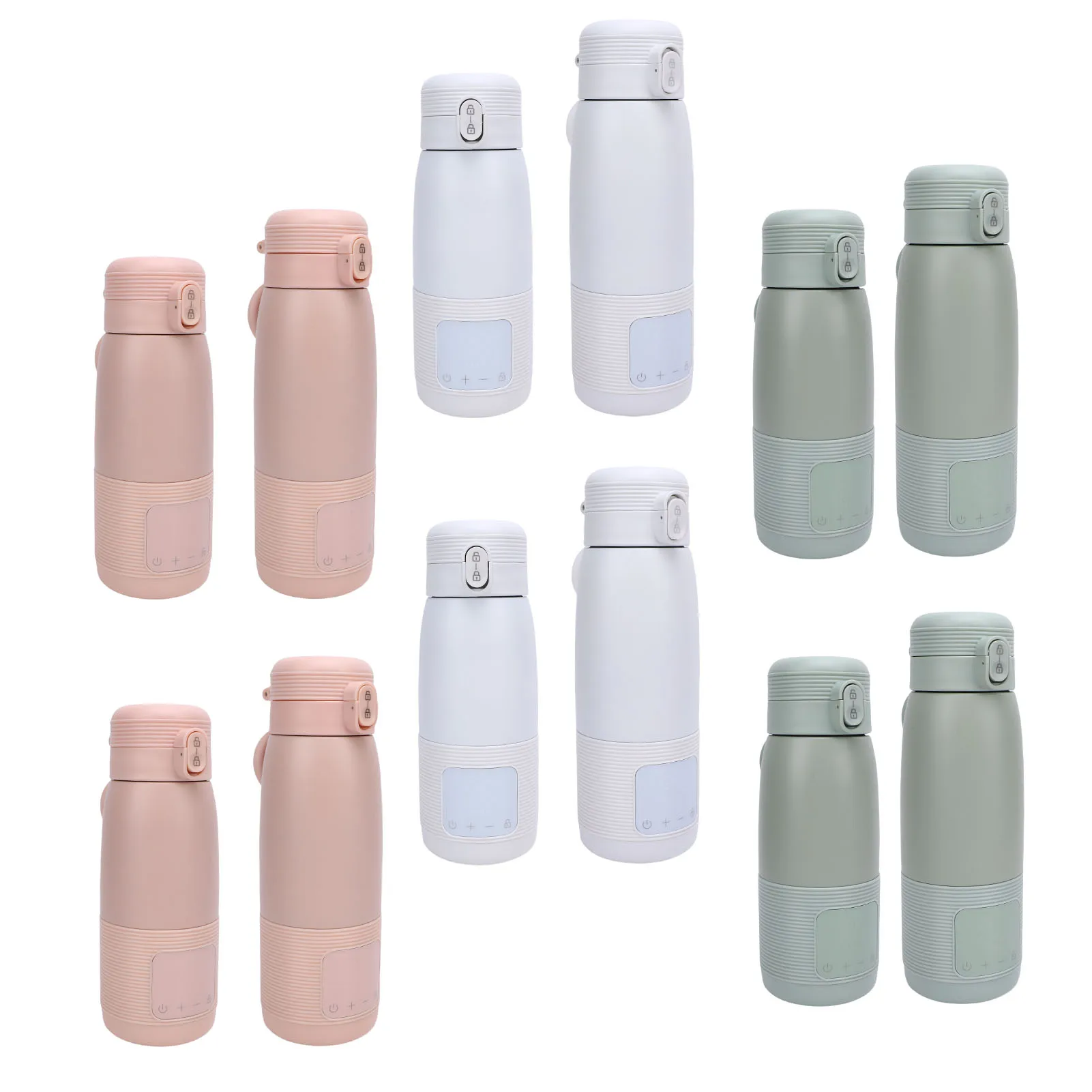 Battery Operated Bottle Warmer Lightweight 37℃-55℃ Temperature Control Heatproof Portable Milk Warmer Rechargeable for