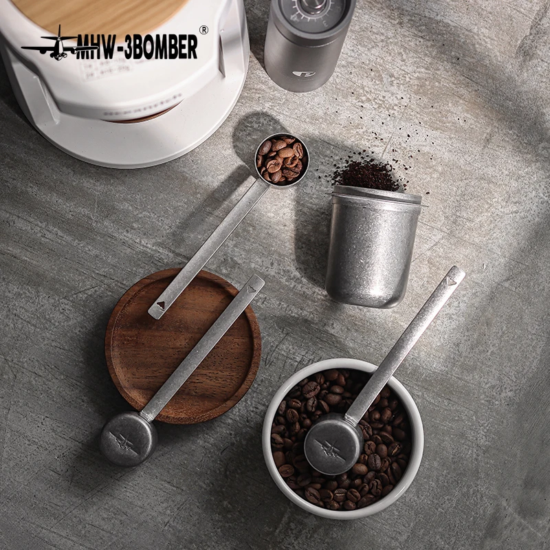 Coffee Scoop MHW-3BOMBER Coffee Measuring Scoop Stainless Steel Long Handle 4 Pieces Set Home Barista Tools Kitchen Accessories