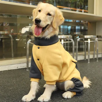HOOPET Sporting Dog Jacket Four Feet Clothes for Dogs Labrador Retriever Golden Retriever Autumn Big Dog Coat with Zipper Warm