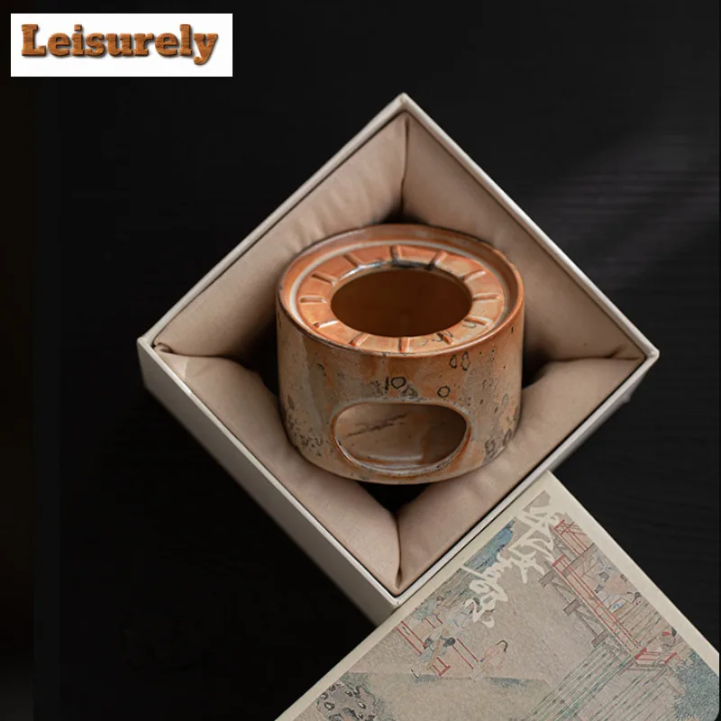 Kiln Fambe Tea Warmer Holder Tea Jug Heater Candle Heater Stove Household Kettle Stand Baked Milk Jar Carbon Furnace Drinkware