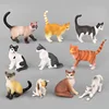 Simulation cat model set Play kitten model fake cat display animal black and white kitten toy 1