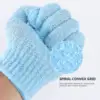 2 Pair Five Finger Bath Gloves for Shower Exfoliating Scrubber Body Exfoliate Mitts Adult Work Face 6