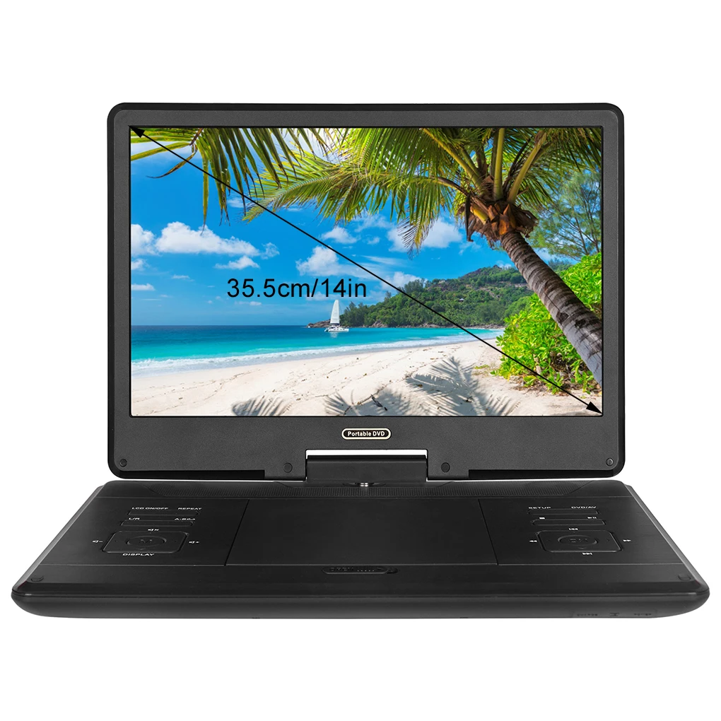 25 inch Portable DVD Player With High-definition Mobile DVD For Outdoor Home Player With 3000MA Battery