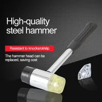 Double Face Soft Tap Rubber Hammer 25/30/35/40/45mm Multifunctional Glazing Window Beads Hammers Nylon Head Rubber Mallet 2