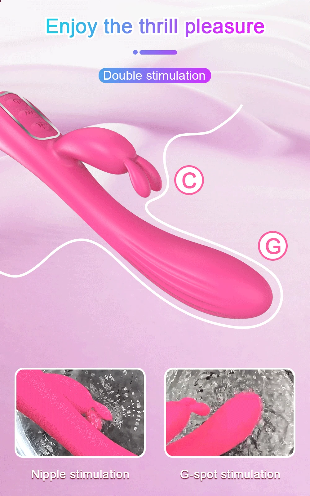 Potente vibratore da coniglio per donne, dildo riscaldante femminile, stimolatore del clitoride, punto G, giocattolo sessuale per capezzoli_voghion.com