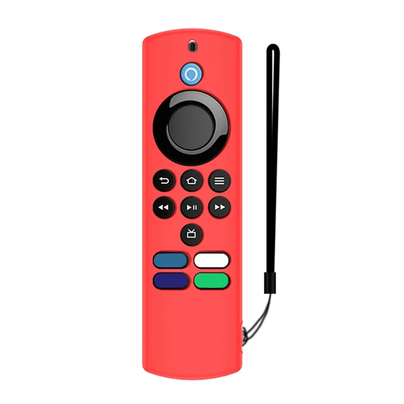Custodia In Silicone Per Telecomando Fire TV Stick Lite - Antiscivolo, Lavabile E Antiurto (Rosso)