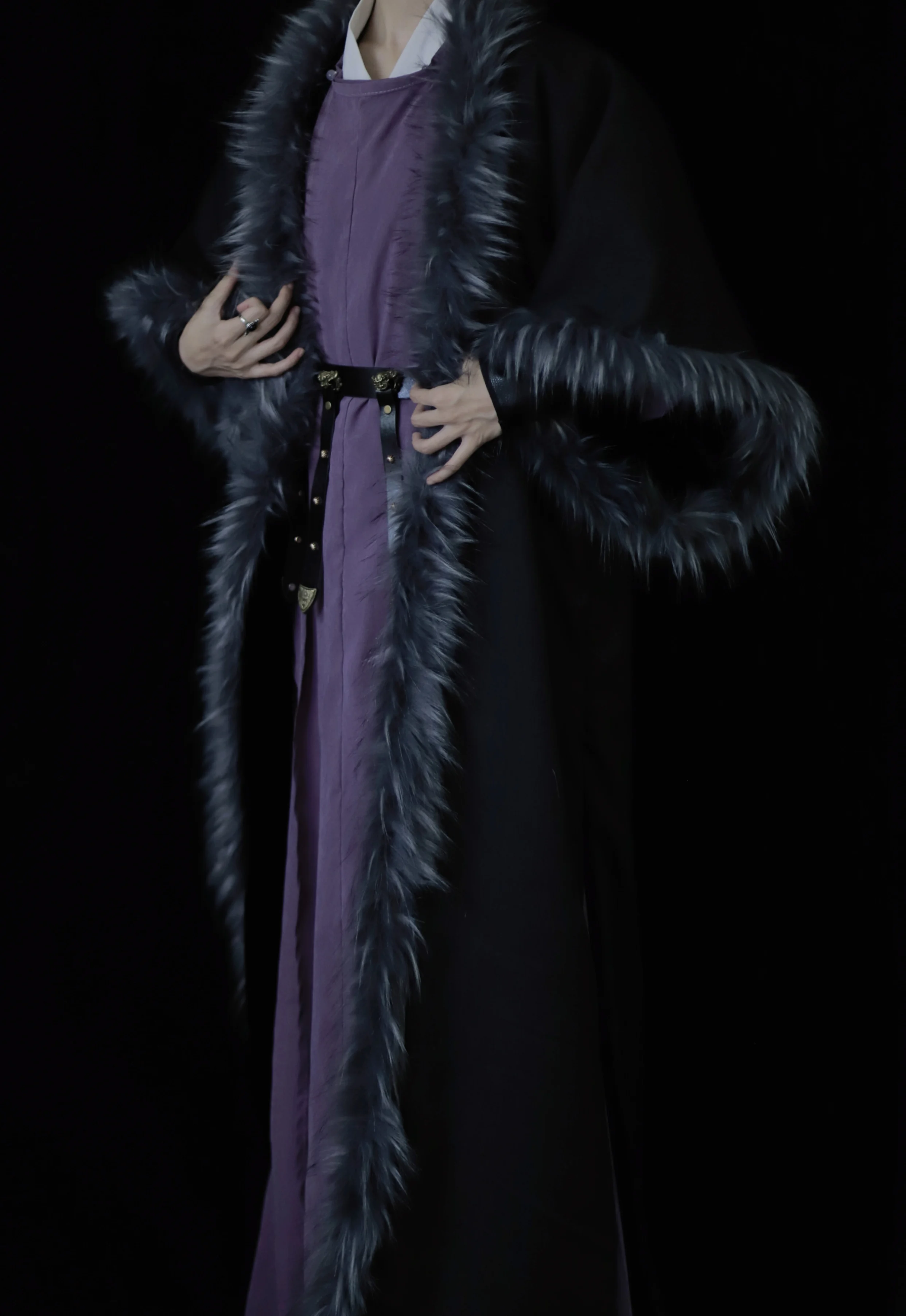 Men's and Women's Winter Fleece Lining Thickened Fur Coat Coat Hanfu Winter Coats