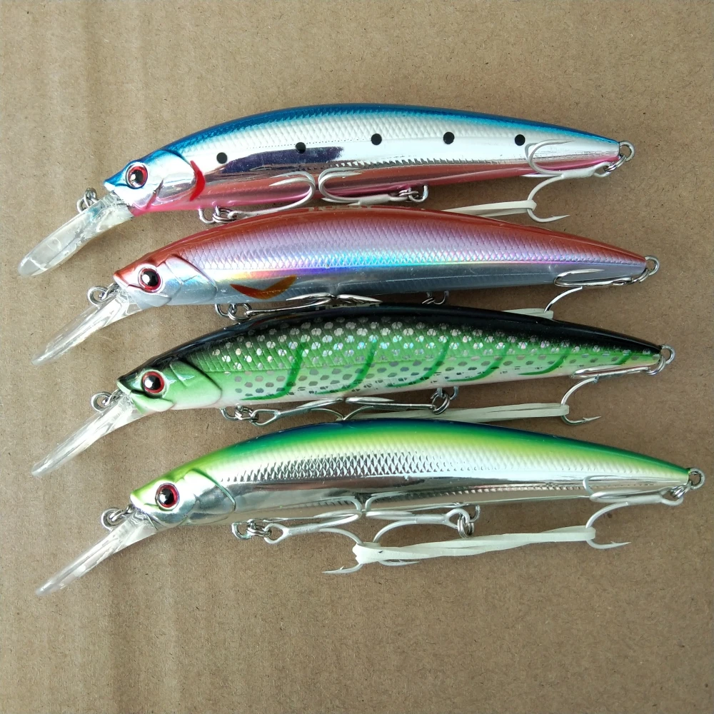 

NOEBY 4pcs 110mm 36g Minnow Fishing Lure Sinking Wobbler Hard Baits Isca Artificial Para Pesca Leurre Peche Fishing Tackle