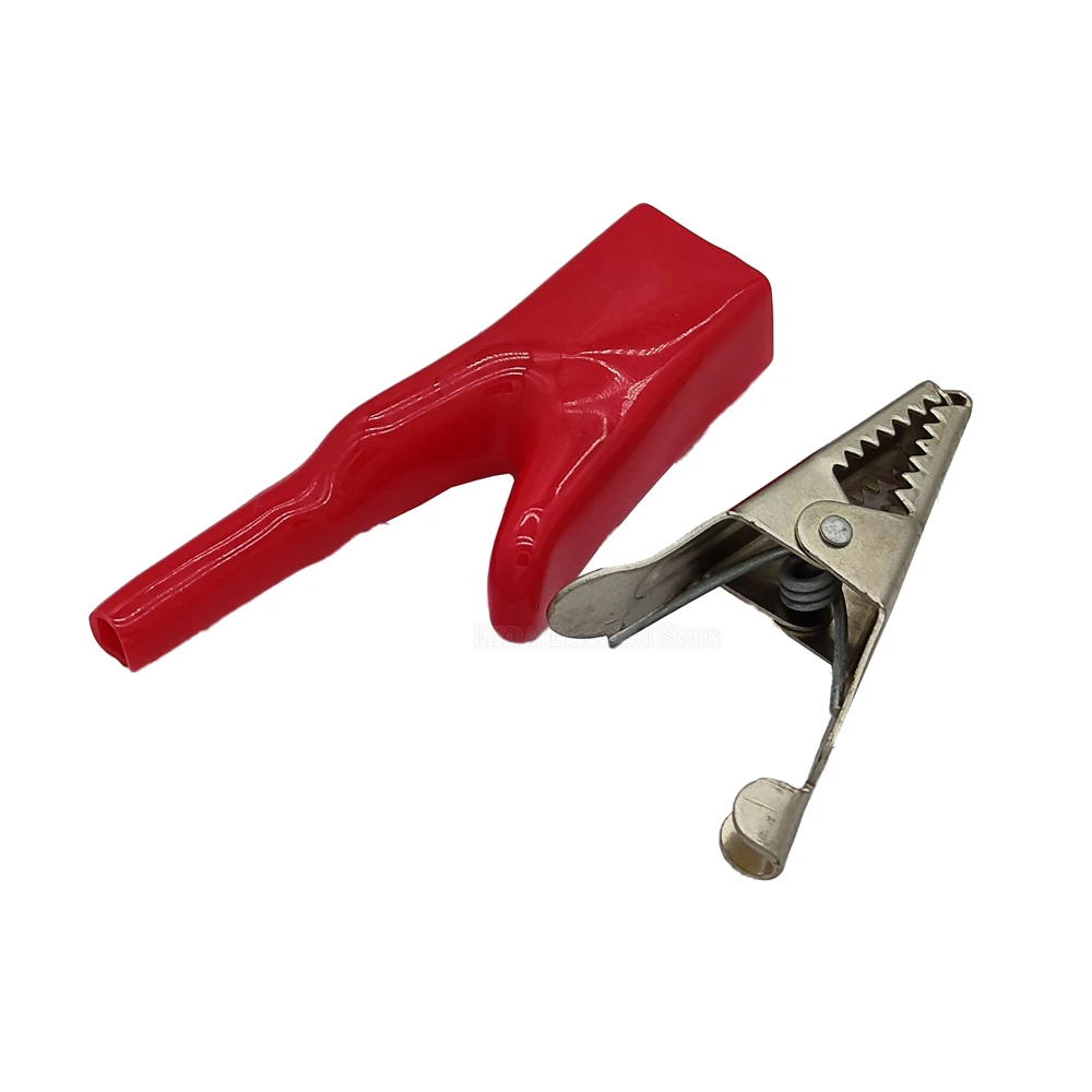 2PCS 50A Thumb Crocodile Clips Electrical Test Leads Alligator Double-Ended Jumper Wire Connector Plug