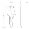 Multitool Key Universal Keys Gear Clips Measuring Adjustable Portable Home Hand Tool Key Ring Wrench Set 6