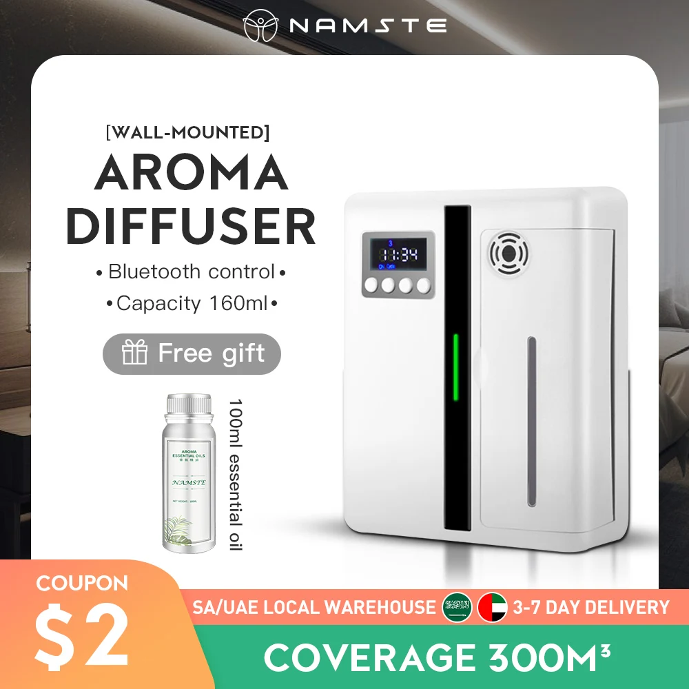 Namste-electric Aroma Oasis para Hotel Ambientador Profissional Aroma Difusor Capacidade Óleo Essencial Controle Bluetooth 160ml
