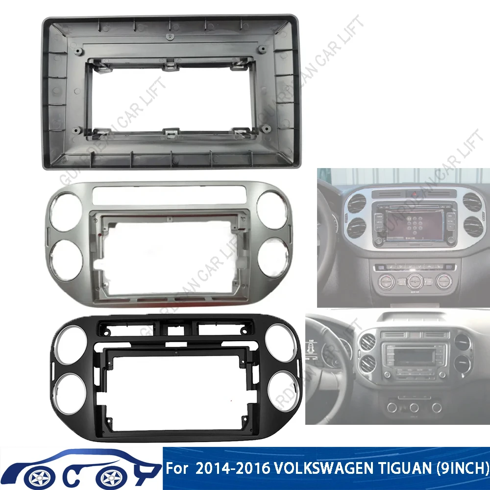 

Автомобильная магнитола для VOLKSWAGEN TIGUAN 2010-2017, 9 дюймов, облицовка, Android, GPS, MP5, стереоплеер, 2 Din, панель приборной панели, рамка для установки