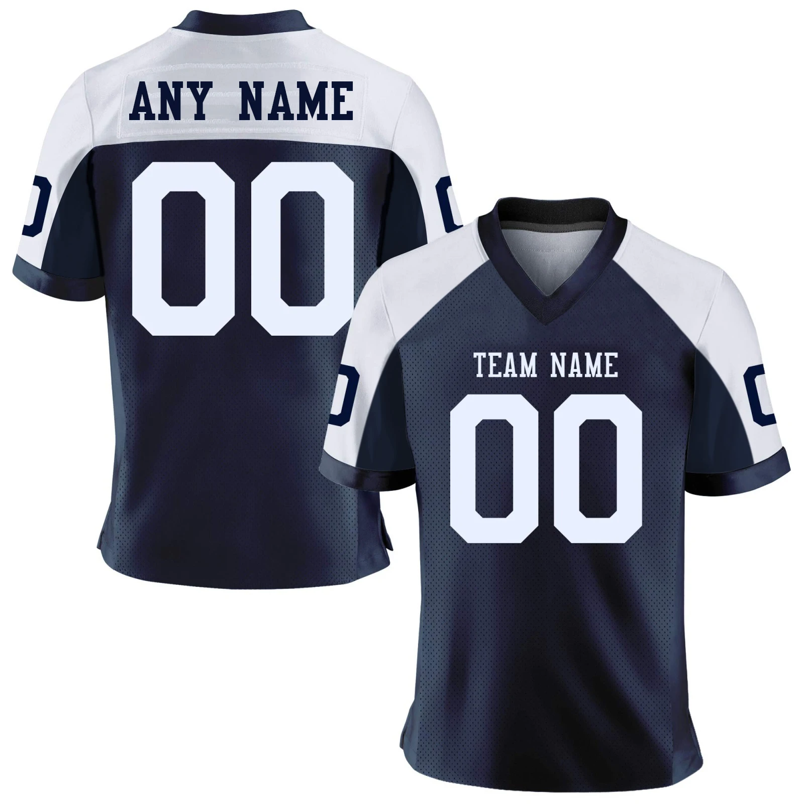 thumbnail image 1 of Camiseta de fútbol americano personalizada, camiseta de los Dallas Cowboys, nombre del equipo personalizado impreso, número, camiseta de fútbol americano de secado rápido, 1 of 4