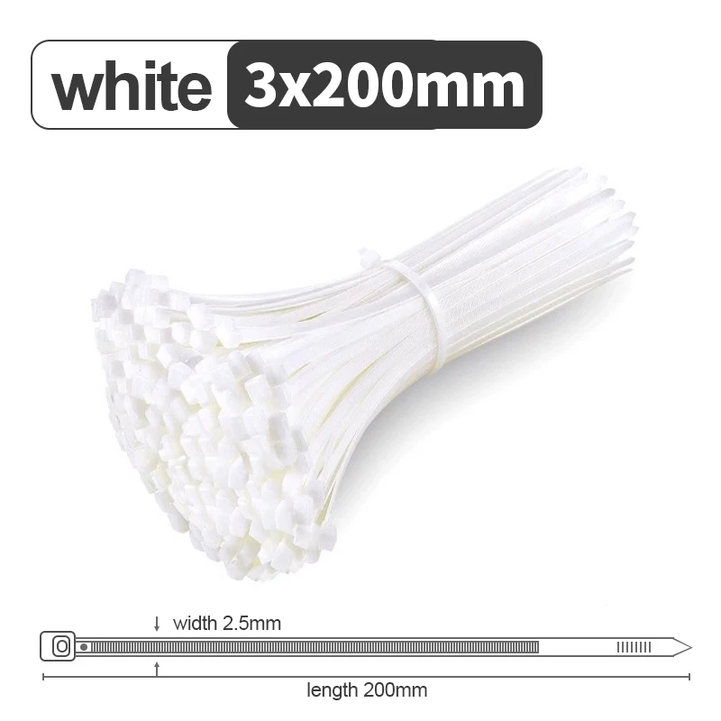 3x200mm (white)