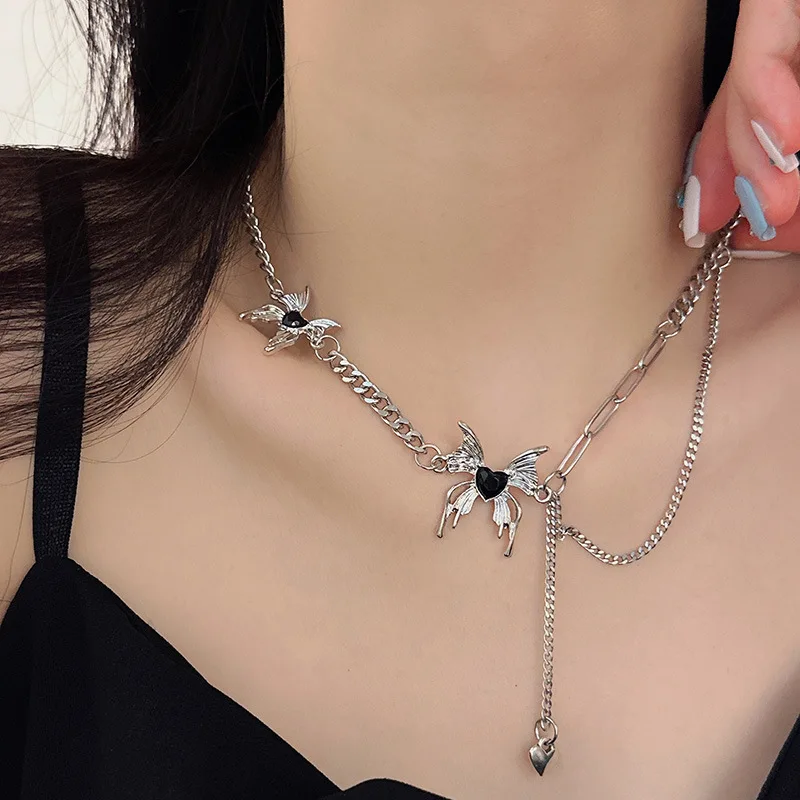 Rhinestone Shiny Chokers for Girls Sexy Punk Letter Night Entertainment  Venue Statement Party Necklace