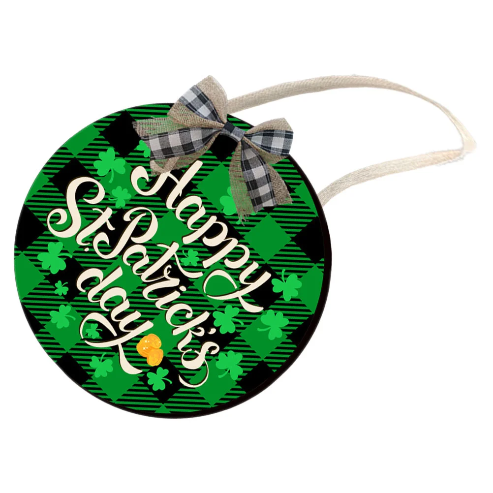 

St Patrick's Day Decoration Festival Door Sign Hanging Plaque Party Favor Front Door Sign with LED Lights