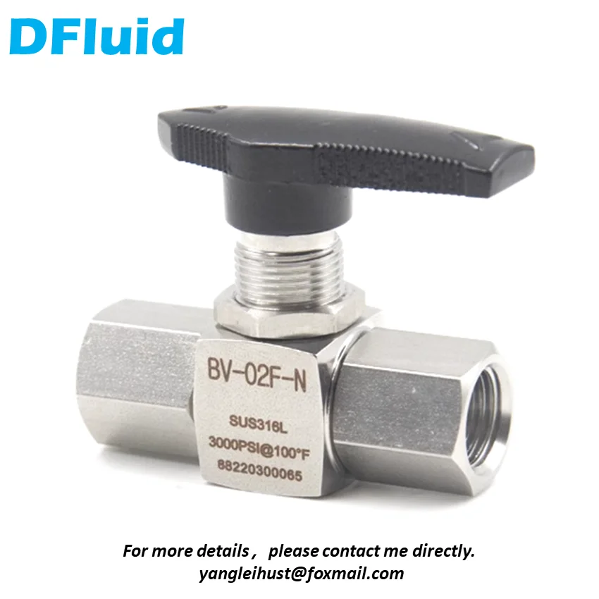 

Stainless Steel 316 BALL VALVE 3000psig 20MPa High Pressure Female NPT 1/8" 1/4" 3/8" 1/2" 3/4" Shut off Valve replace Swagelok