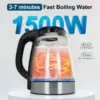 Electric Kettle Temperature Control - Keep Warm Hot Water Boiler, Double Wall Tea kettle for Boiling Water 6 Presets 1500 6