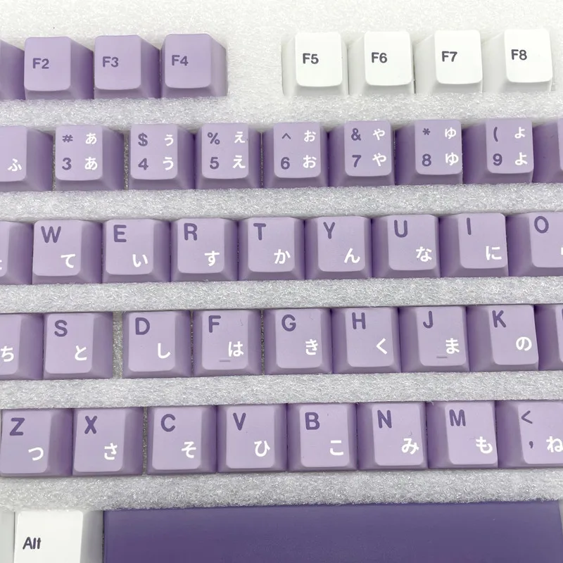 Wisteria Theme Keycap Japanese 140 Keys Cherry Profile Premium 5 Side DYE Sublimation PBT Key Caps For Mechanical Keyboard mechanical keyboard keycaps