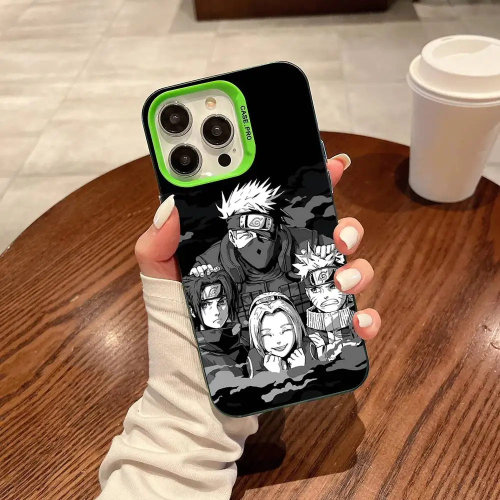 Anime N-NARUTOS Colored Silver Phone Case Cover