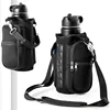 Magnetic Water Bottle Holder Gym Water Bottle Carrier Bag W/ Phone Pocket Handle Shoulder Strap 6 Built-in Magnets Water Bottle 1