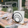 Leeseph Modern Napkin Holder with Wooden Base, Elegant Design for Dining Table, Sturdy and Decorative Holder for Paper Napkins 6
