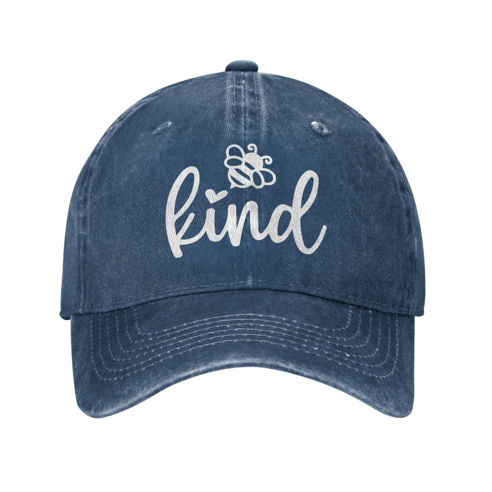 Bee Hat Bee Kind Hat for Men Dad Hats Fashionable Hats Navy Blue