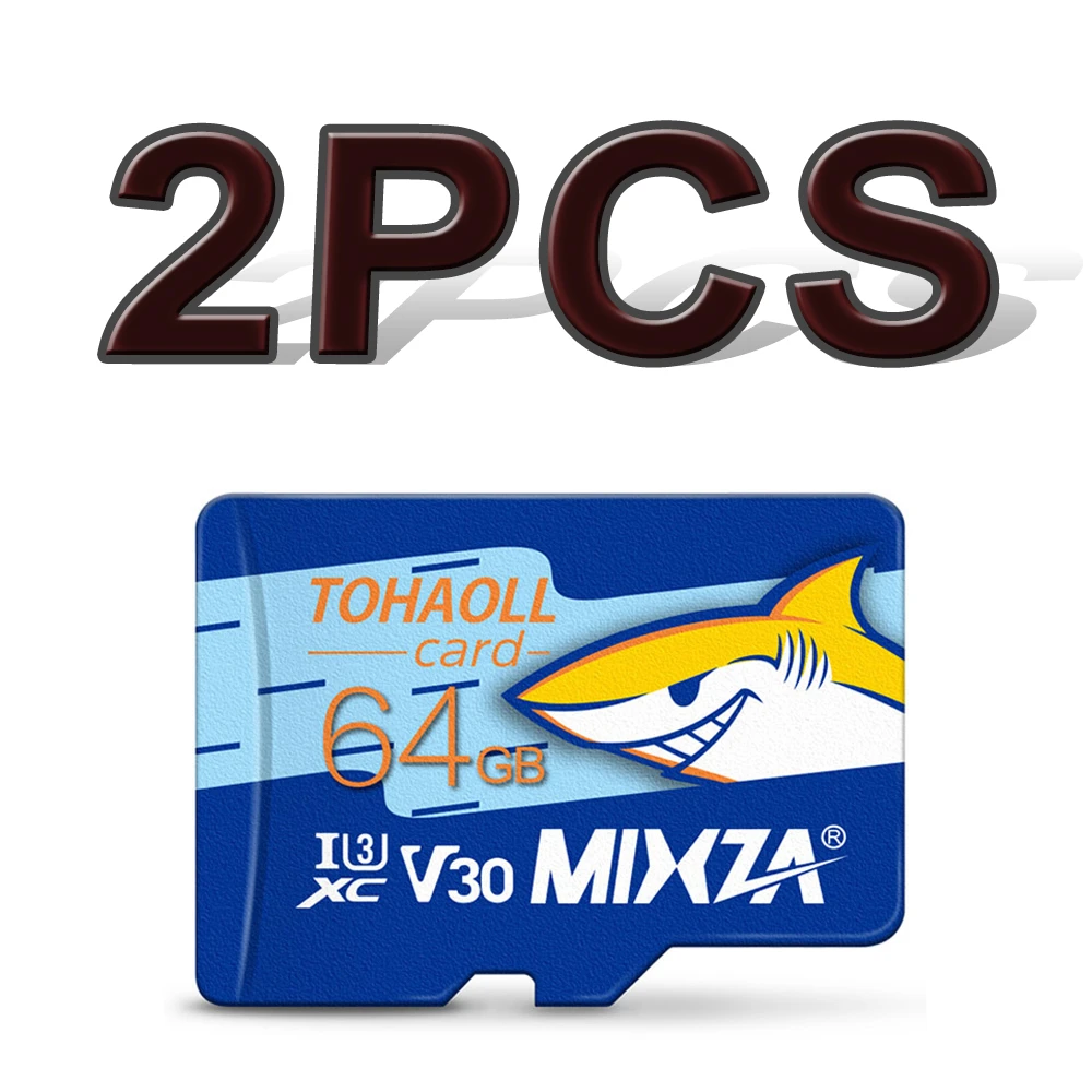 2PCS MIXZA Original Flash Memory Card 256GB 128GB 64GB U3 80MB/S TF Card 32GB 16GB Class10 UHS-1 TF/SD Card for Phone