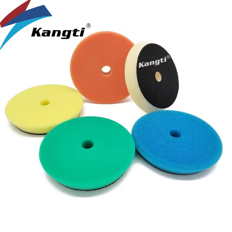 Waxing Sponge Pad 3/5/6Inch DA/RO Polishing Pad Polisher Flat Sponge Polisher Pads For Car Accessories